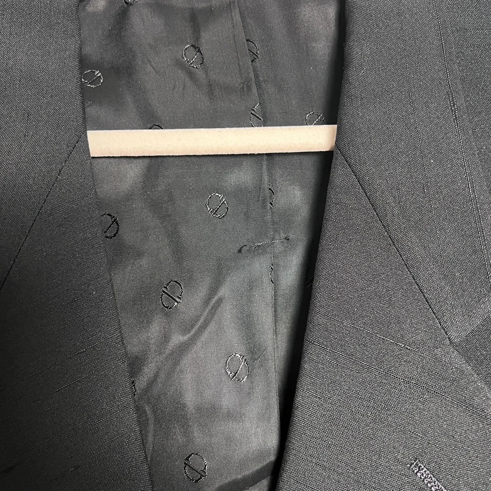 Vintage Christian Dior 100% Silk Blazer Men's‎ 2-Button Black ACTWU USA 80s 90s